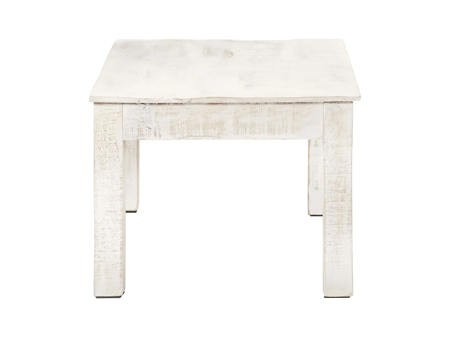 Table basse Blanc 110x60x45 cm Bois de manguier massif