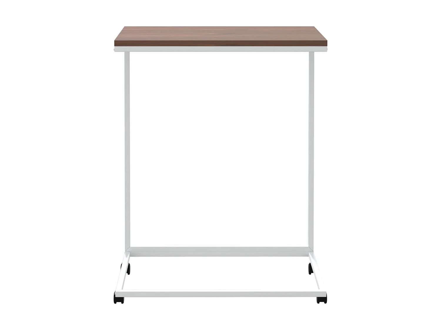 Tavolino con ruote Bianco 55x35x70 cm Legno ingegnerizzato