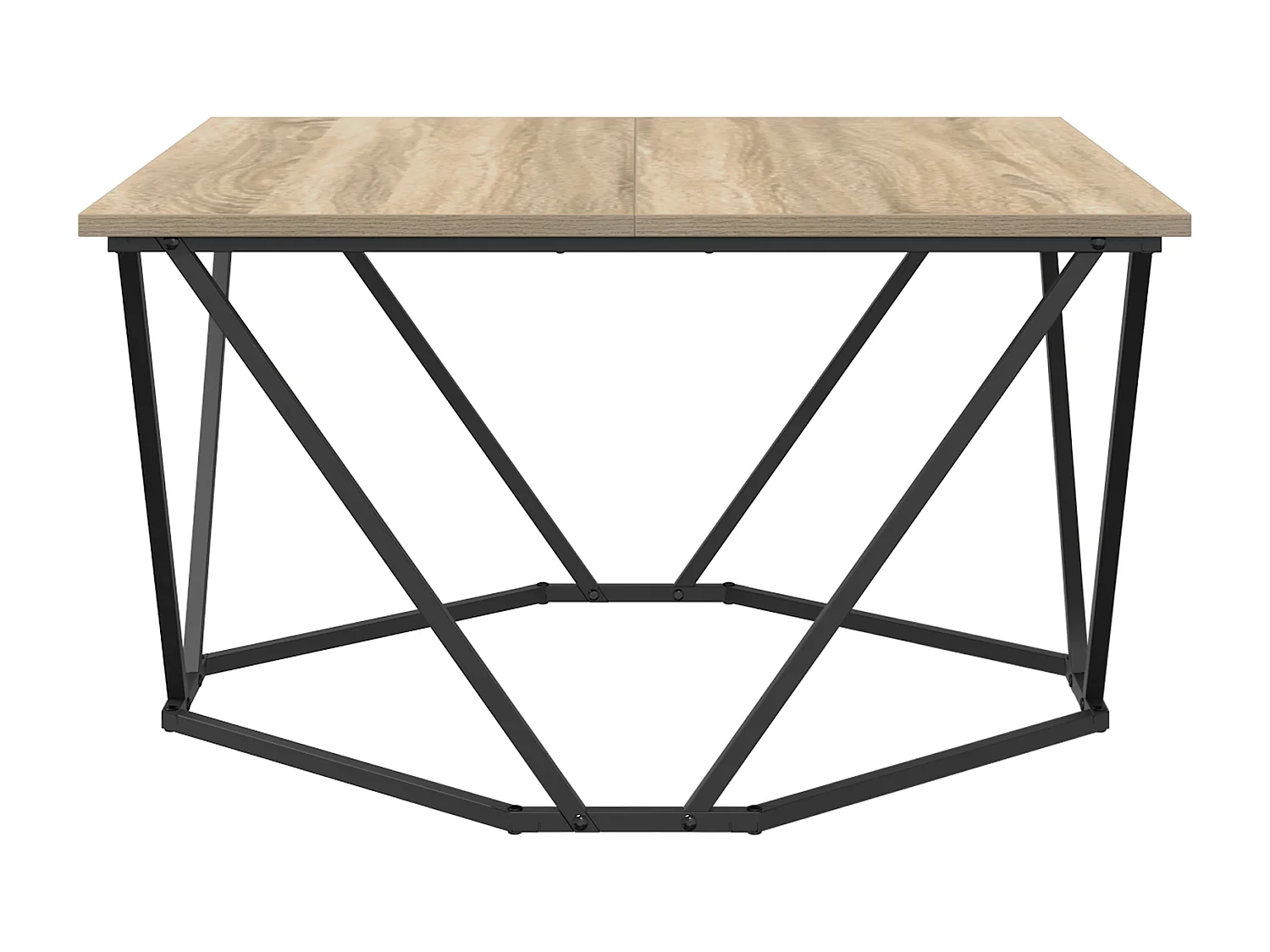 Table basse en chêne Sonoma 80x80x45 cm en bois d'ingénierie