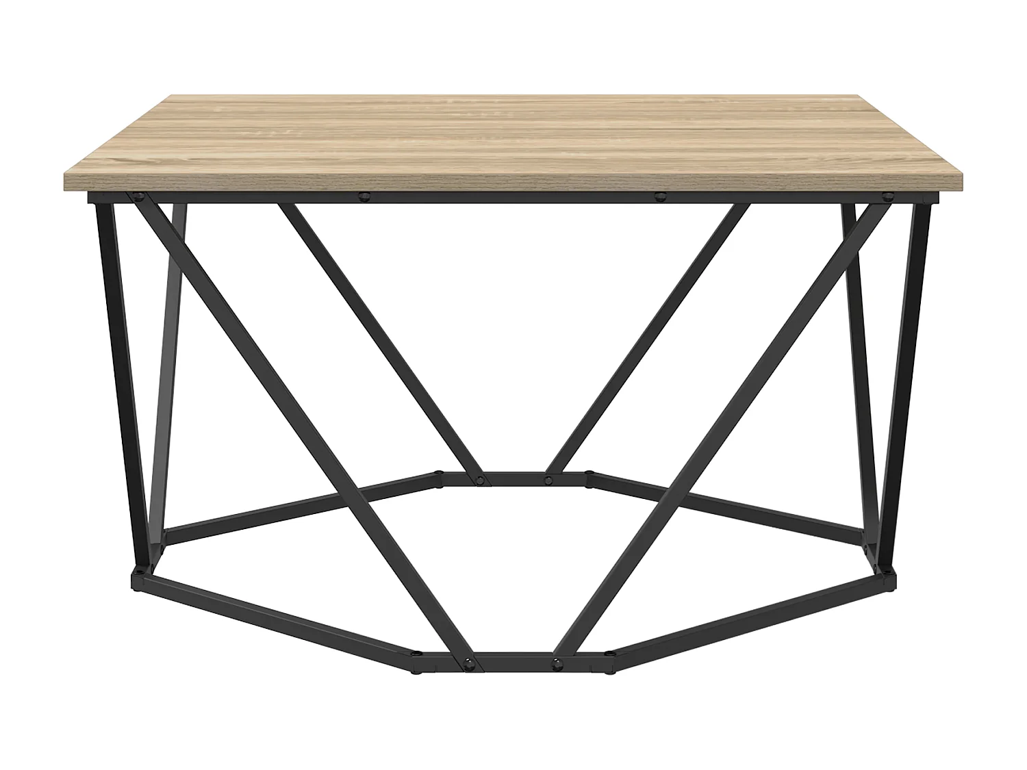 Table basse en chêne Sonoma 80x80x45 cm en bois d'ingénierie