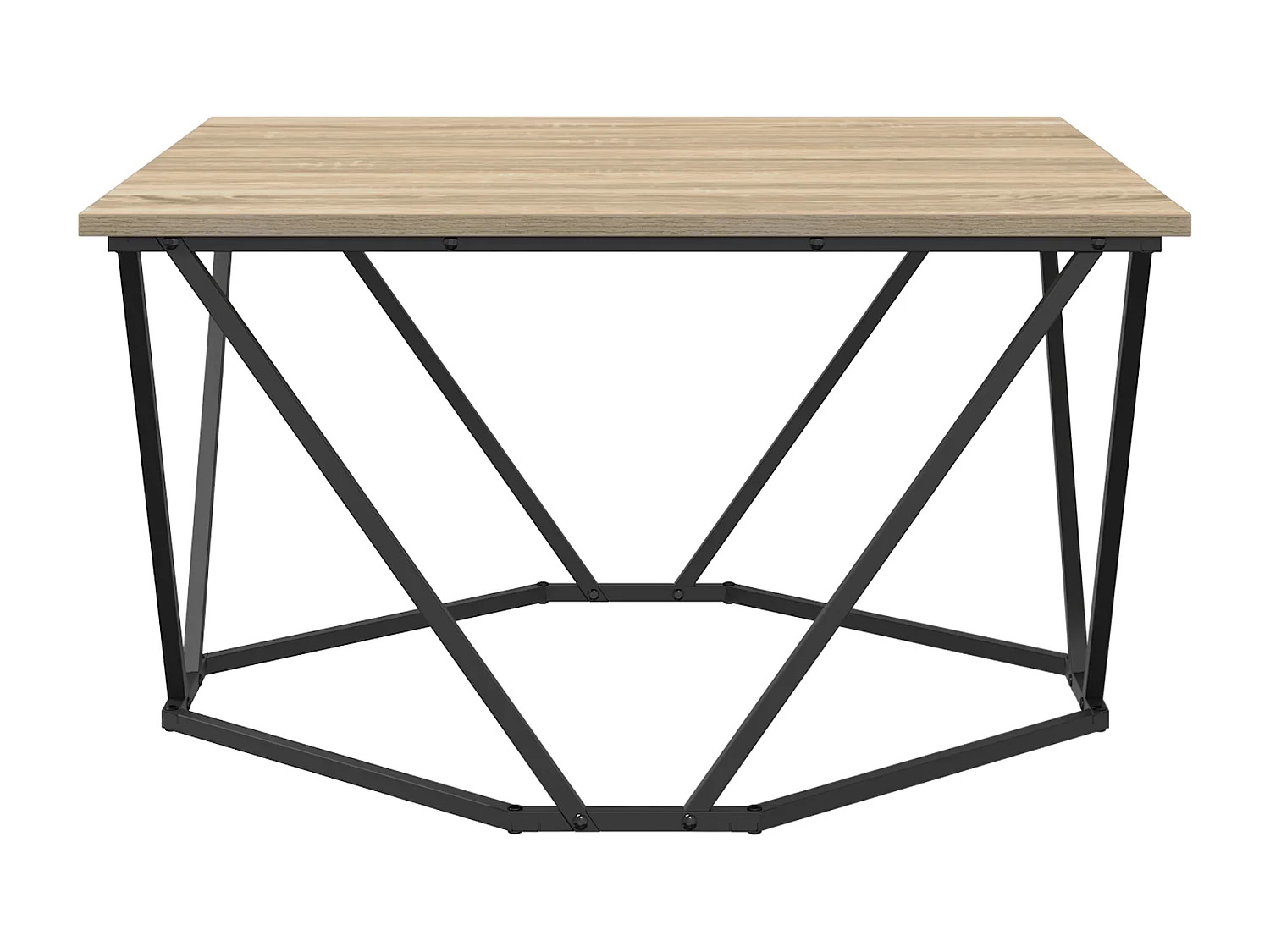 Table basse en chêne Sonoma 80x80x45 cm en bois d'ingénierie