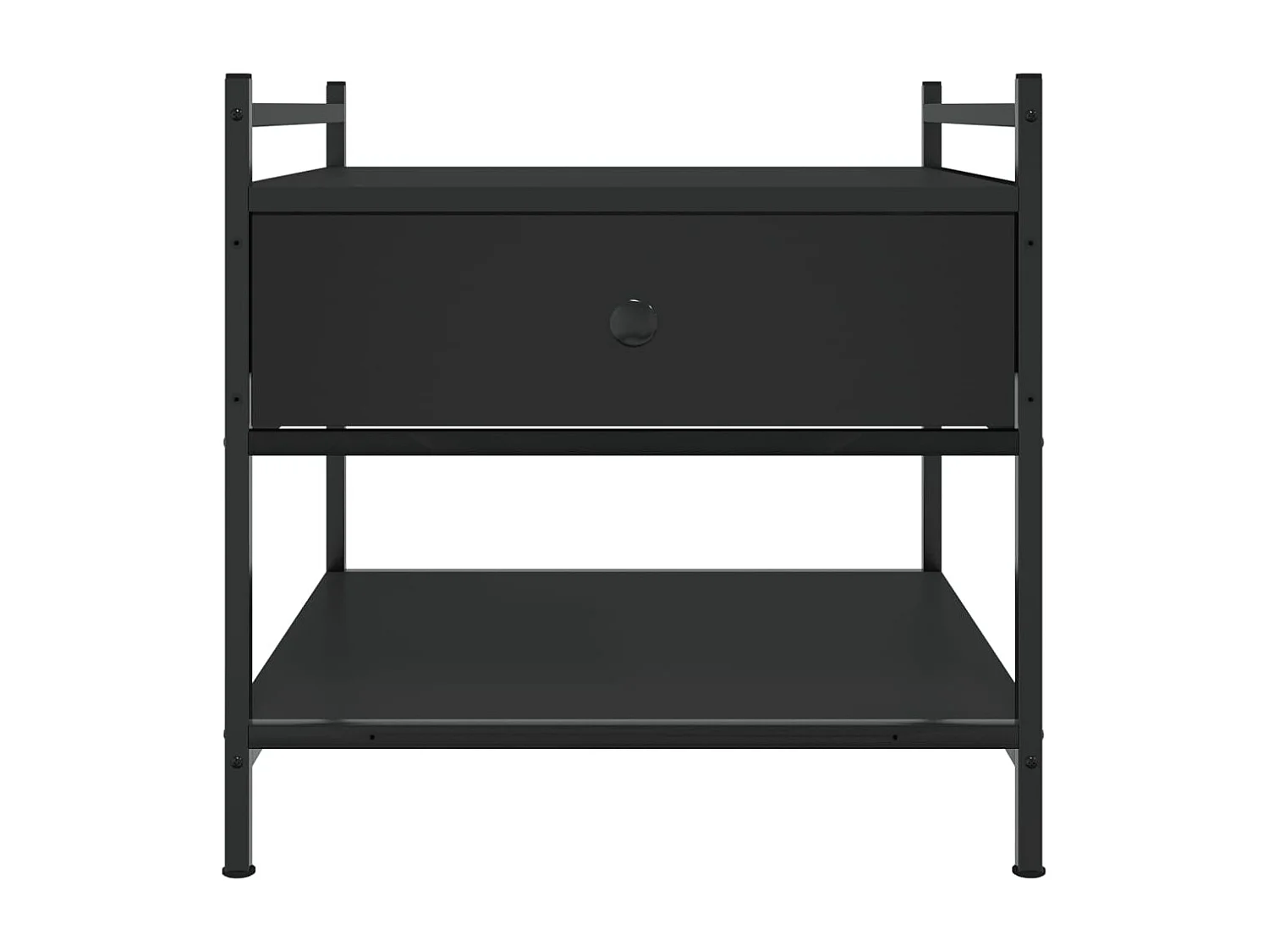 Table basse noir 50x50x50 cm bois d'ingénierie