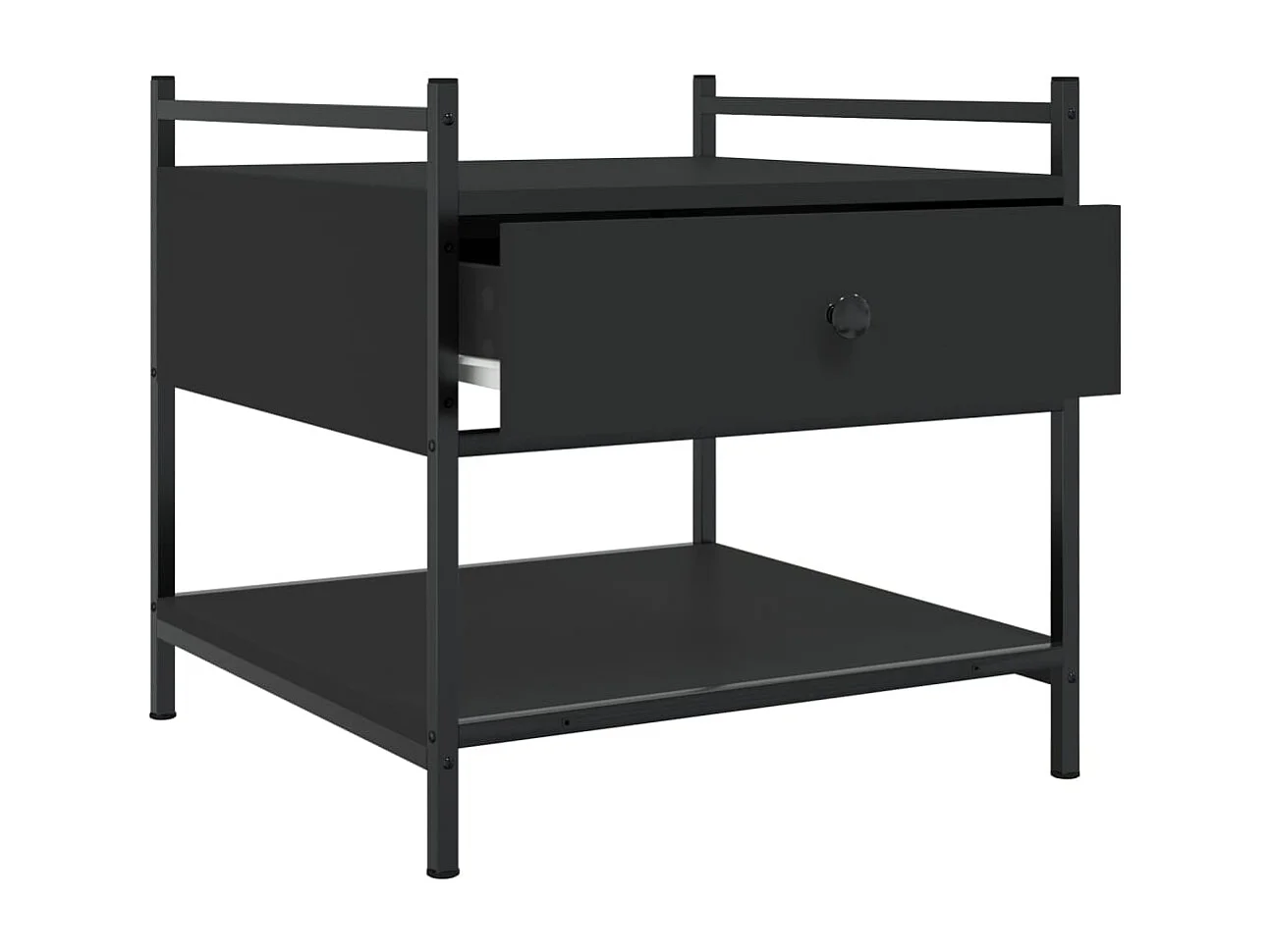 Table basse noir 50x50x50 cm bois d'ingénierie