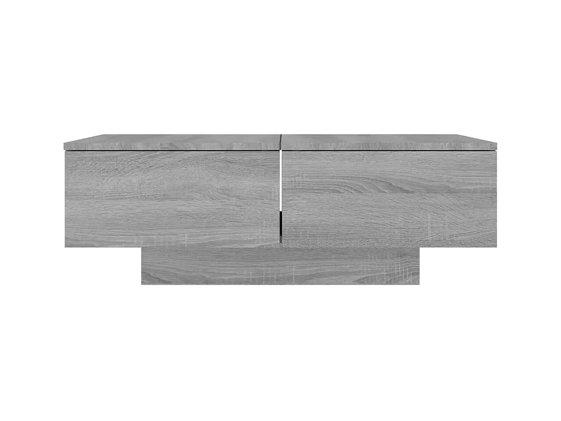 Table basse Sonoma gris 90x60x31 cm Bois d'ingénierie