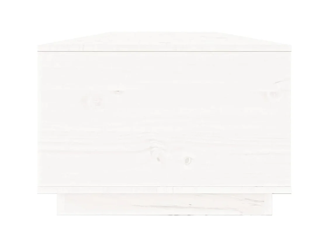 Table basse Blanc 100x50x35 cm Bois massif de pin