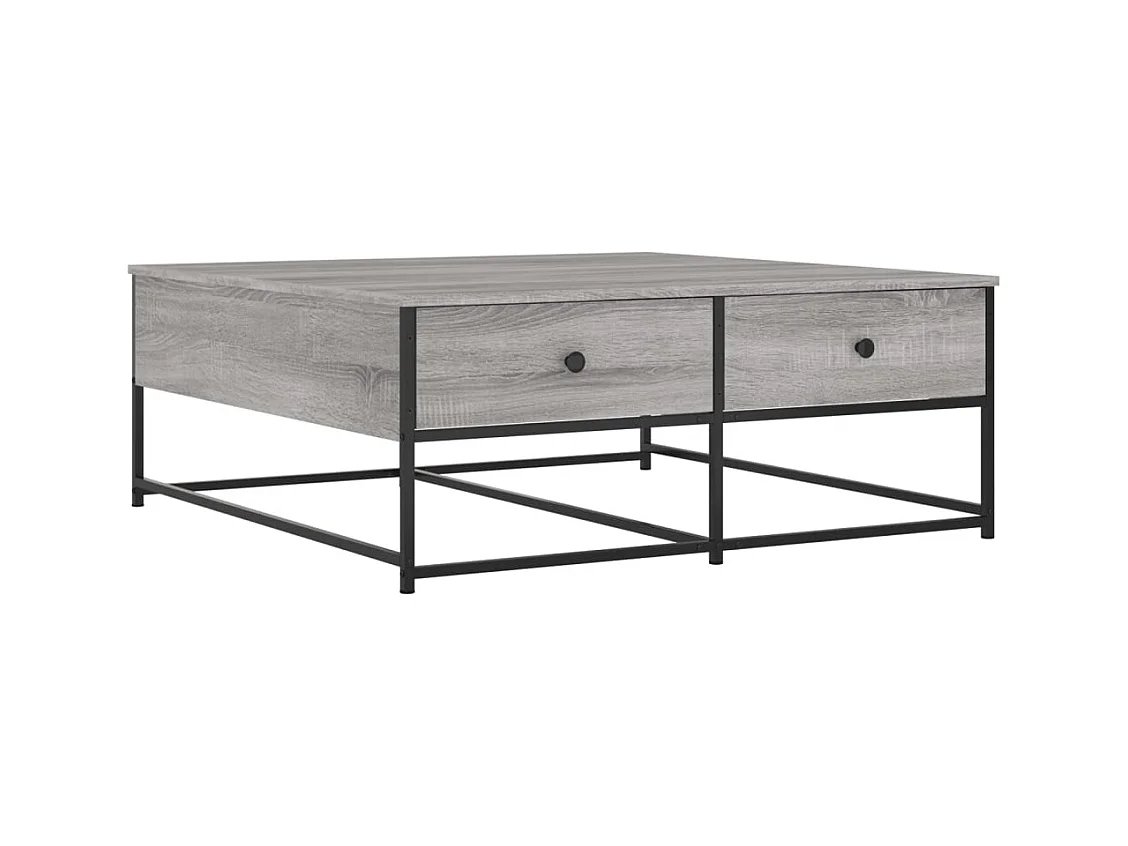 Sonoma salontafel grijs 100x99x40 cm bewerkt hout