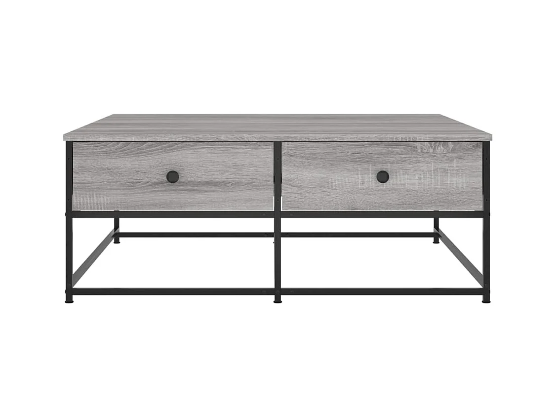 Sonoma salontafel grijs 100x99x40 cm bewerkt hout
