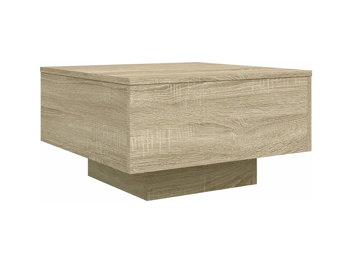 Table basse chêne sonoma 55x55x31 cm bois d'ingénierie