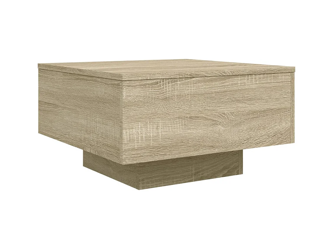 Table basse chêne sonoma 55x55x31 cm bois d'ingénierie