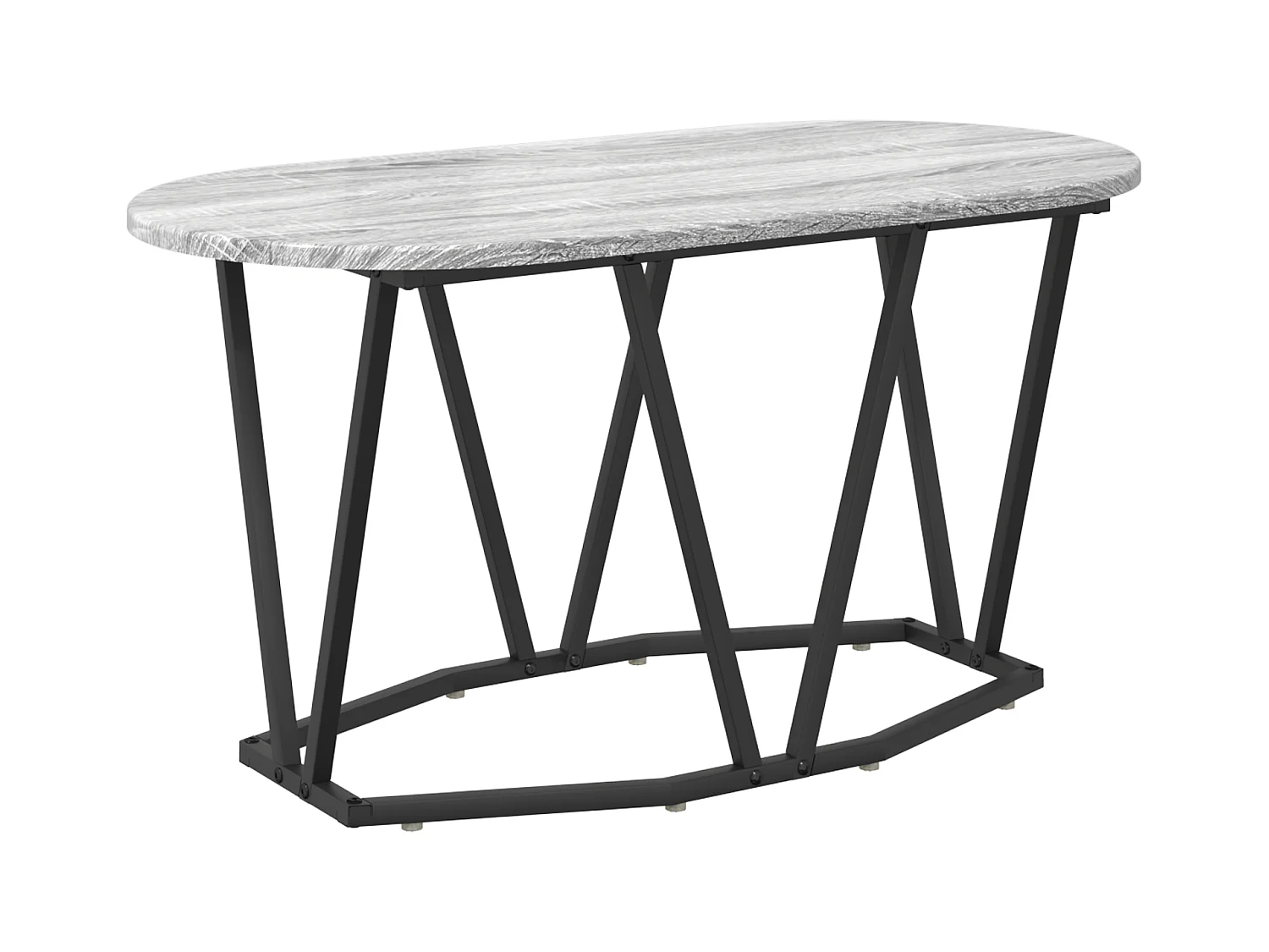 Tavolino da caffè Sonoma grigio - 80x40x40,5 cm, realizzato in legno ingegnerizzato e metallo