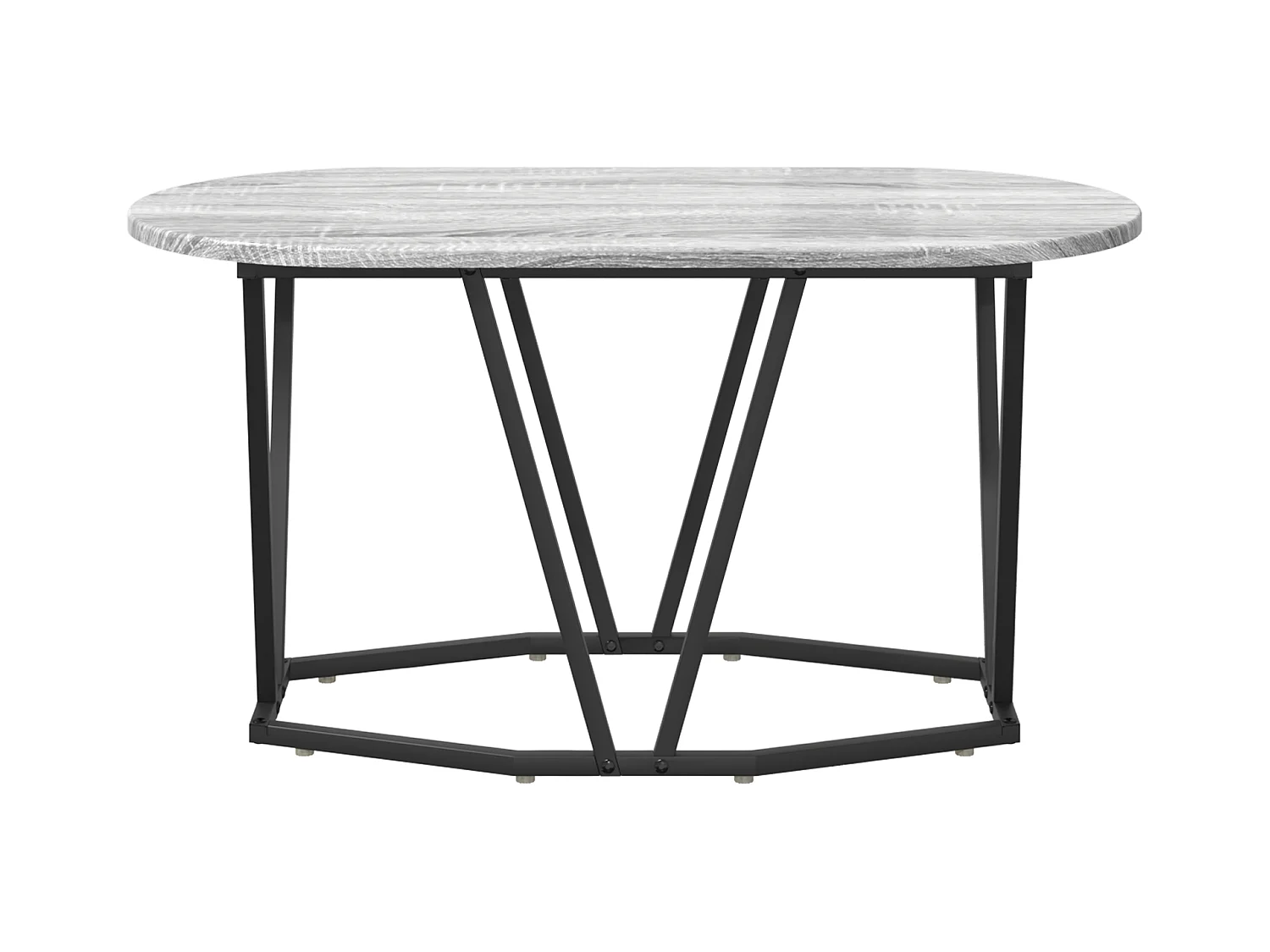 Tavolino da caffè Sonoma grigio - 80x40x40,5 cm, realizzato in legno ingegnerizzato e metallo