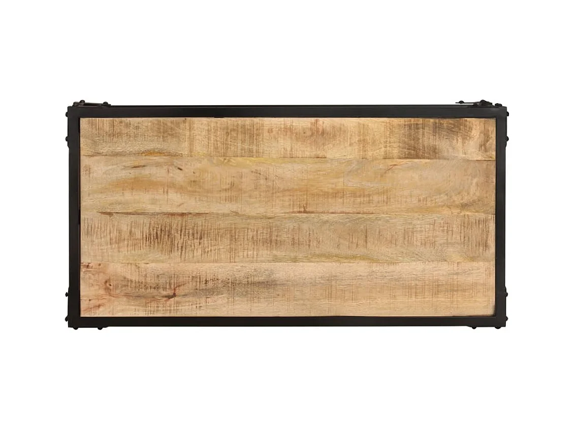 Table basse 90x45x35 cm Bois de manguier massif brut