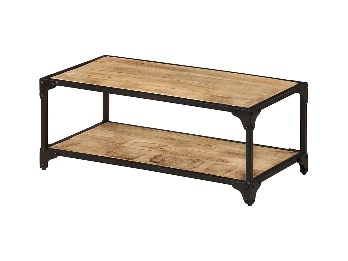 Salontafel 90x45x35 cm Massief ruw mangohout