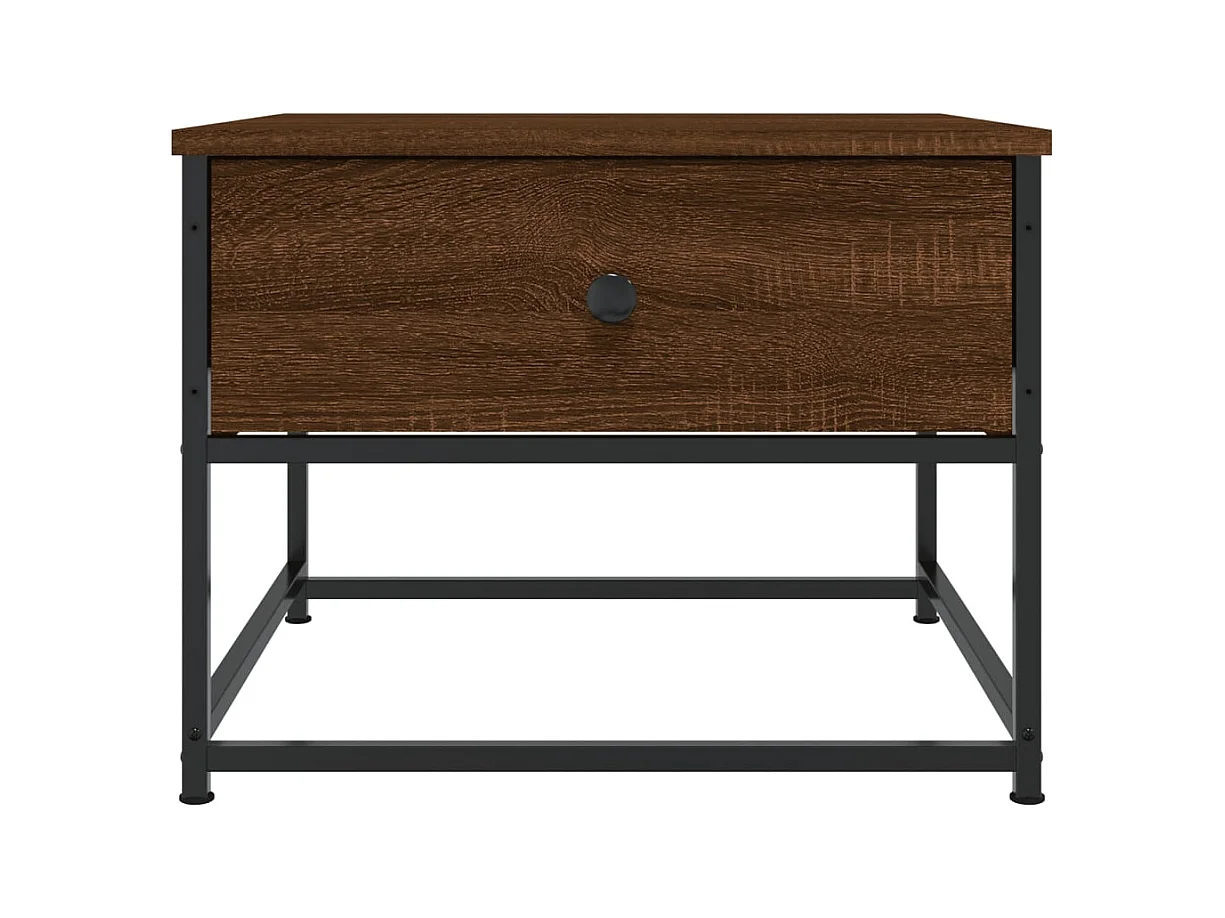 Table basse chêne marron 51x51x40 cm bois d'ingénierie