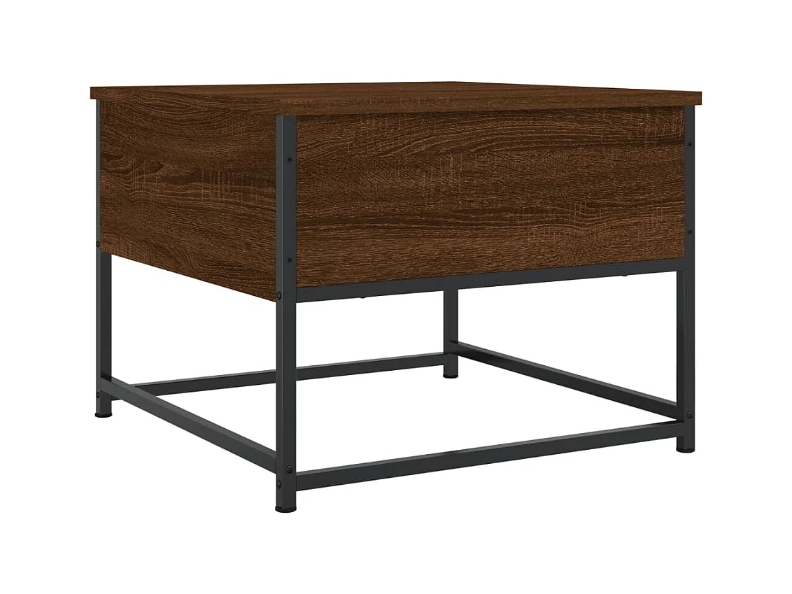 Table basse chêne marron 51x51x40 cm bois d'ingénierie