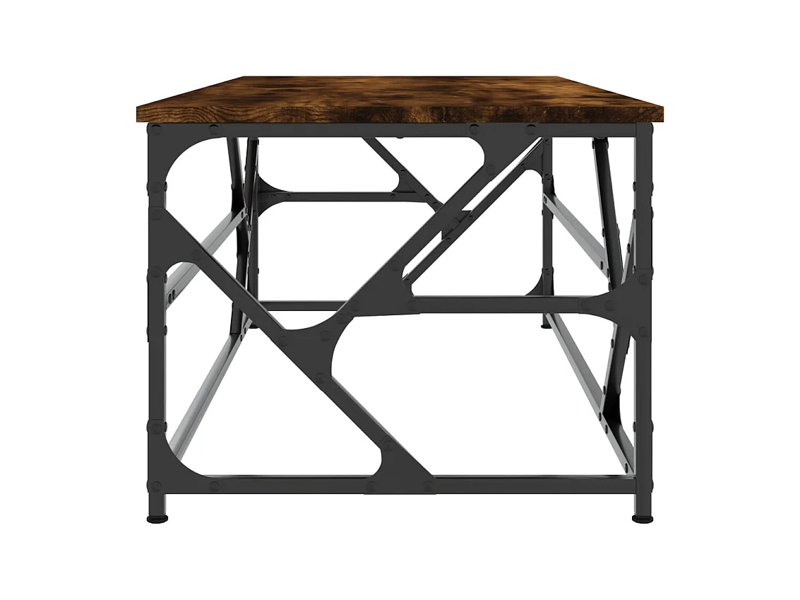 Table basse Chêne fumé 100x50x40 cm Bois d'ingénierie