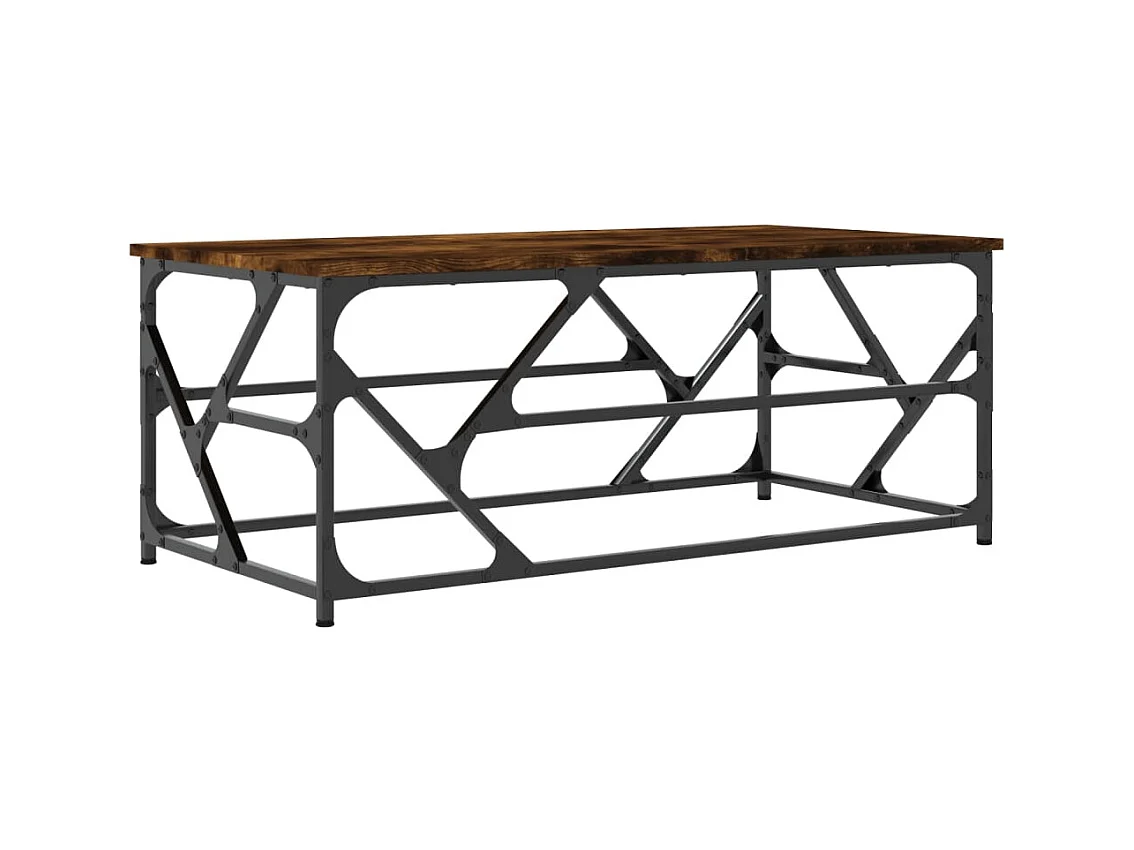 Table basse Chêne fumé 100x50x40 cm Bois d'ingénierie