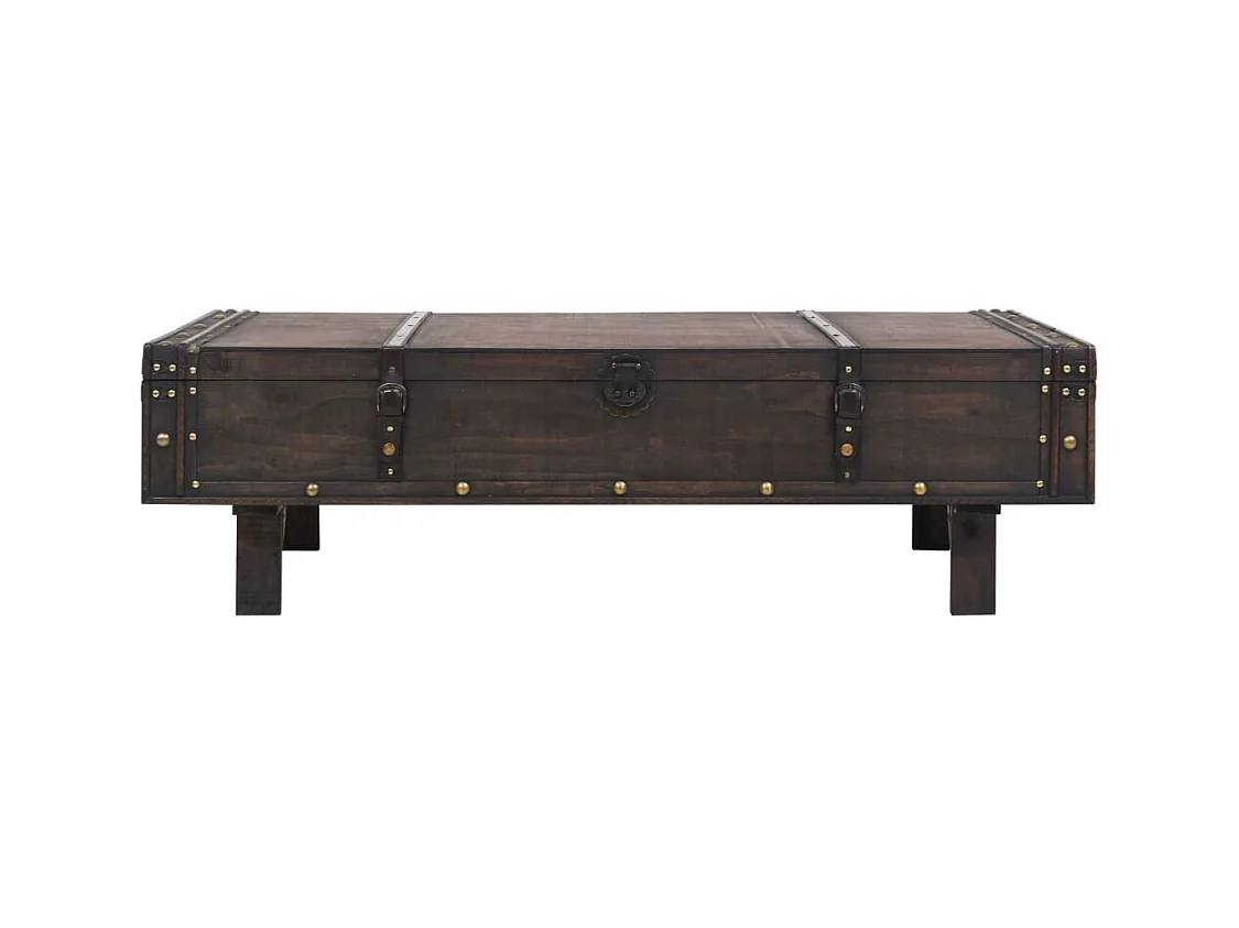 Table basse contreplaqué style vintage 120x55x35 cm