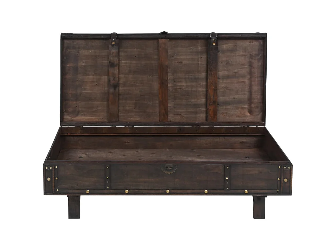 Table basse contreplaqué style vintage 120x55x35 cm