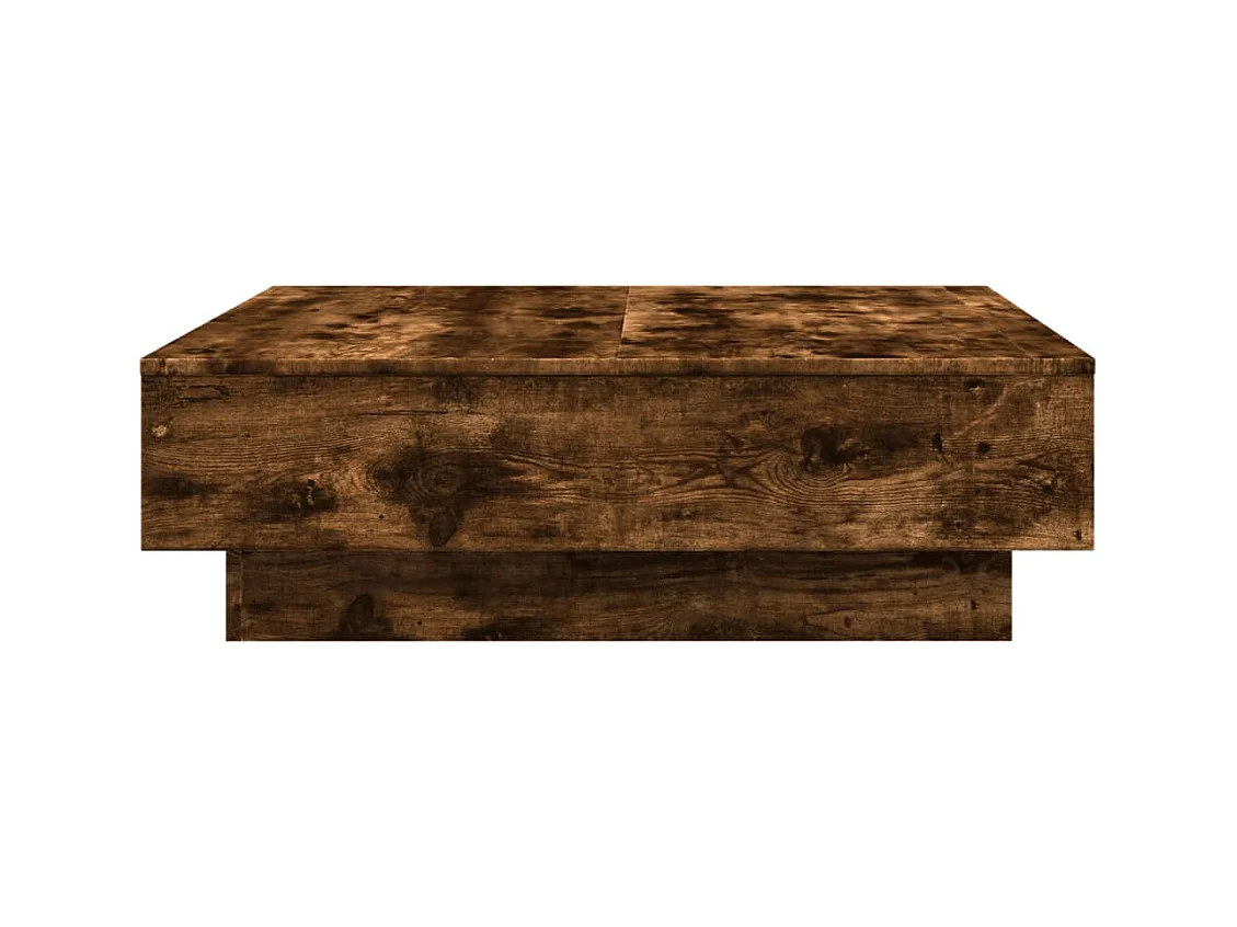 Table basse Chêne fumé 90x90x28 cm Bois d'ingénierie