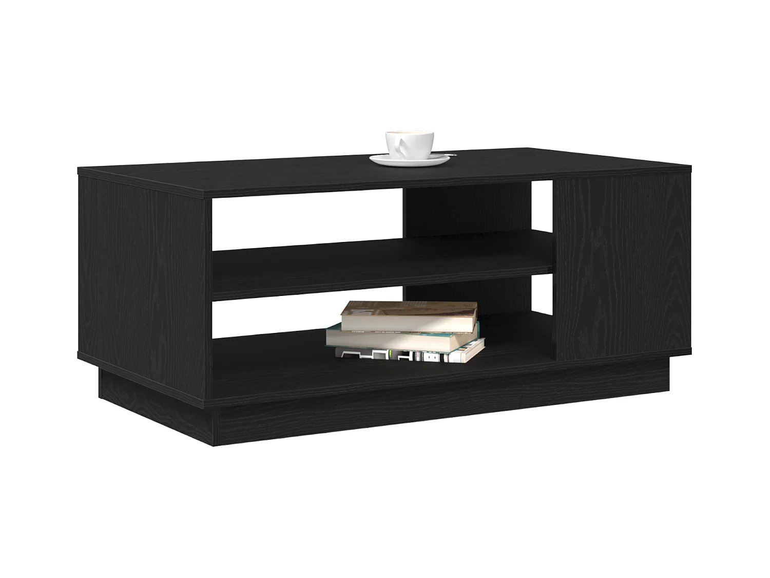 Table basse en chêne noir 102x55x43 cm en bois d'ingénierie