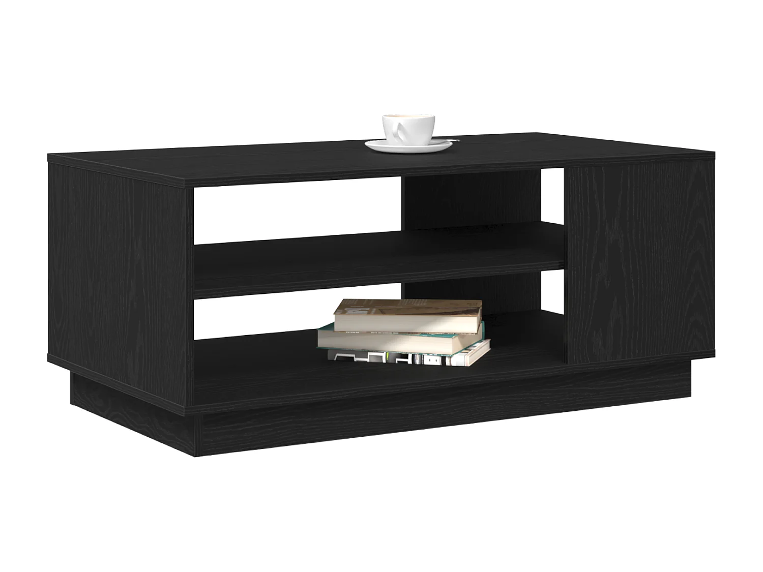 Table basse en chêne noir 102x55x43 cm en bois d'ingénierie