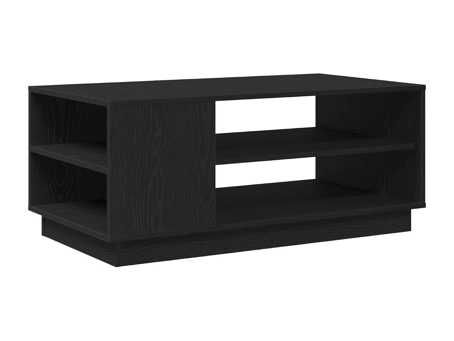 Table basse en chêne noir 102x55x43 cm en bois d'ingénierie