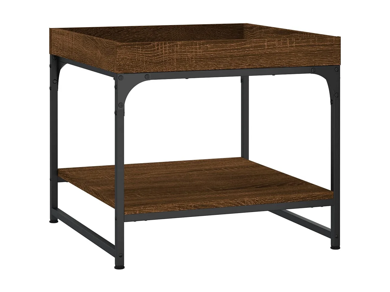 Table basse chêne marron 49,5x49,5x45 cm bois d'ingénierie