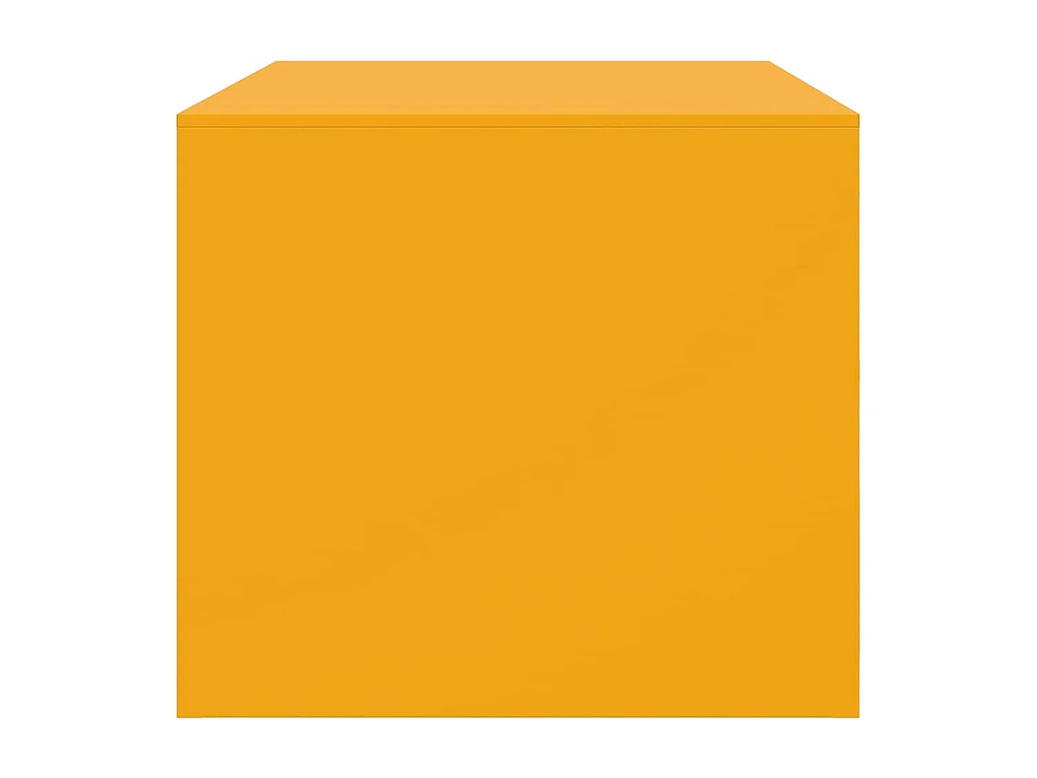 Mesa de centro de acero amarillo mostaza 67x50x44 cm