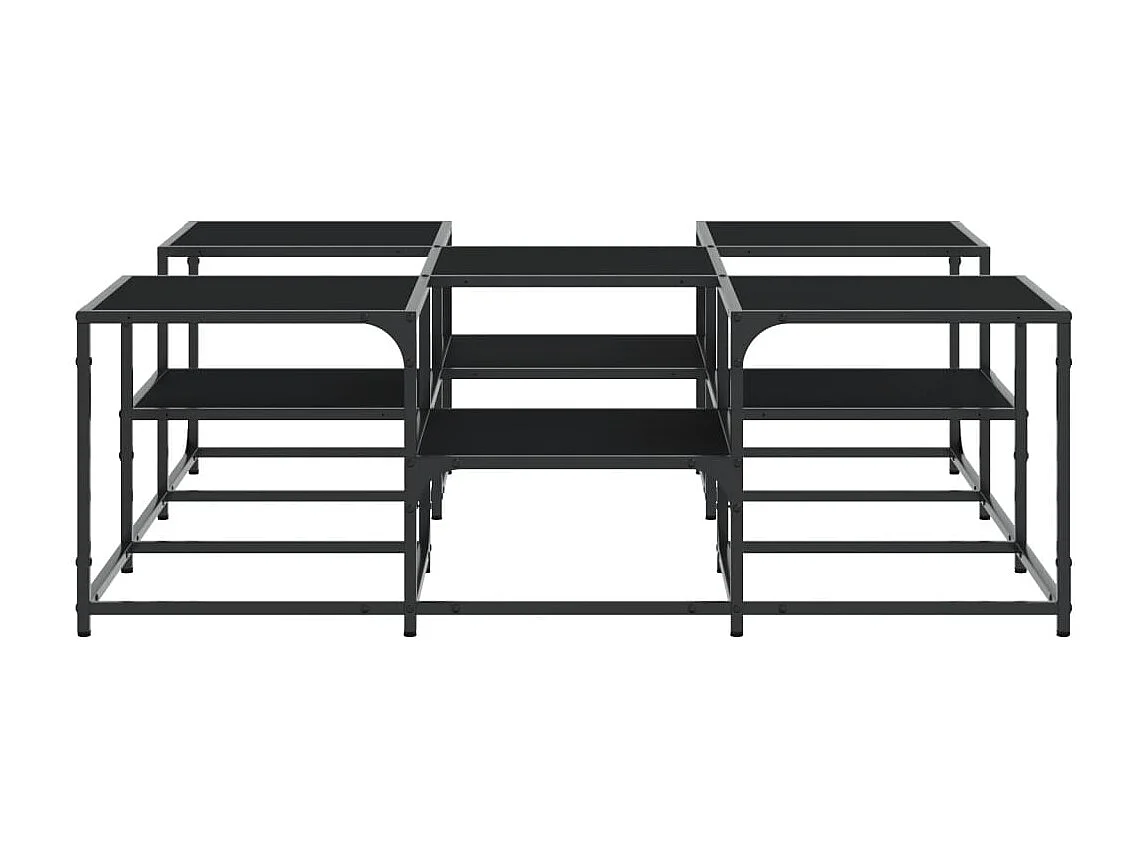 Mesa de centro negra 121x121x40cm Madera de ingeniería