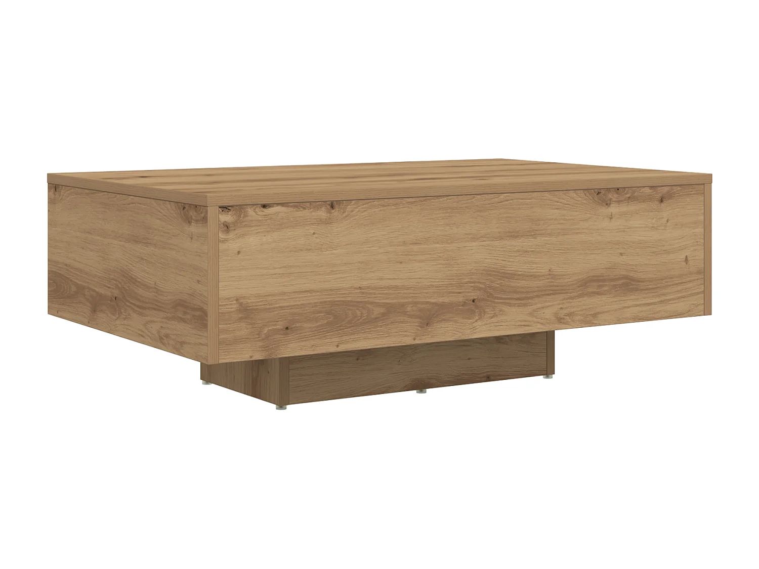 Table Basse avec Lumières LED en Chêne Artisanal 85x55x31 cm
