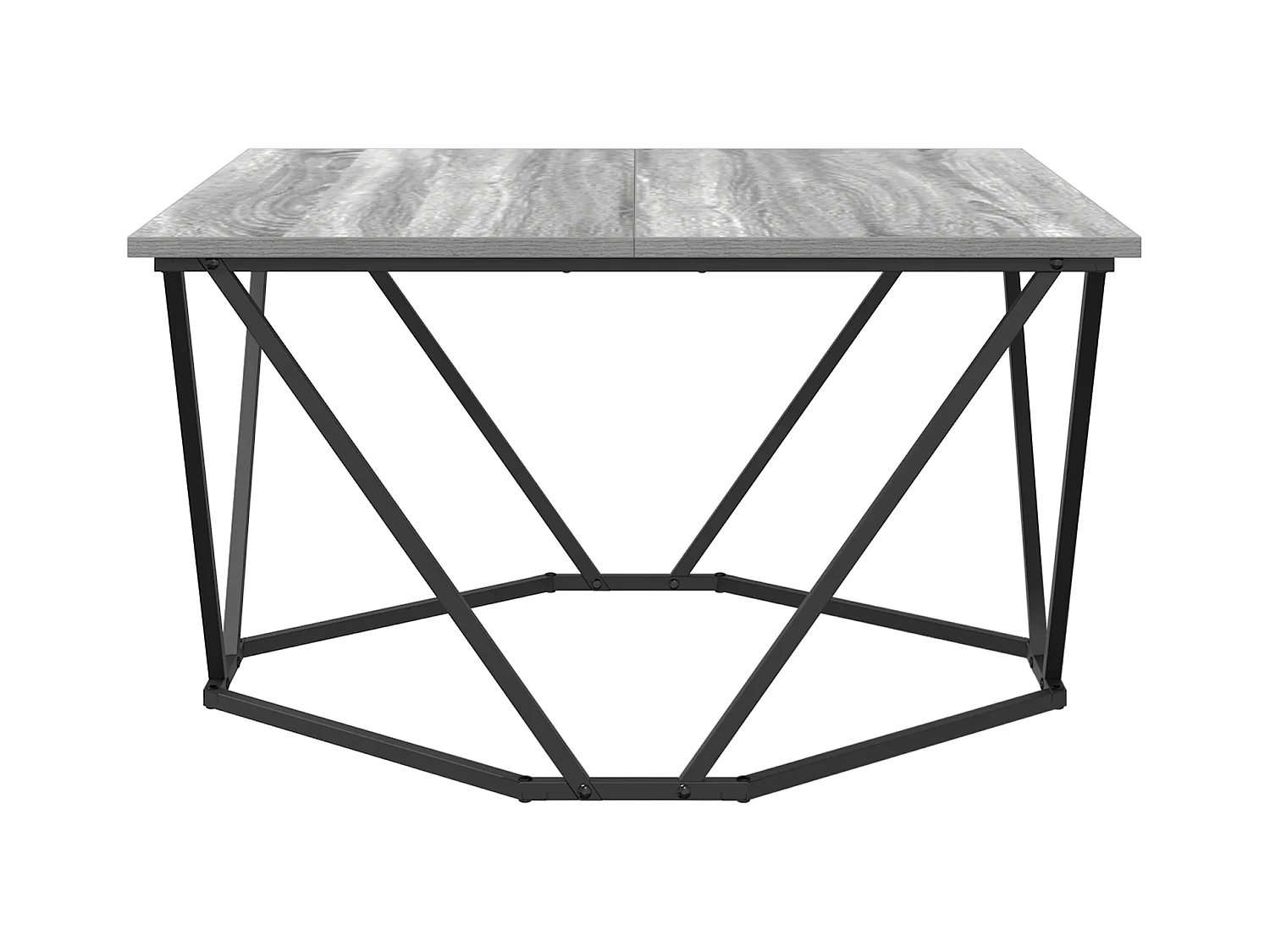 Table basse Grise Sonoma 80x80x45 cm en bois d'ingénierie