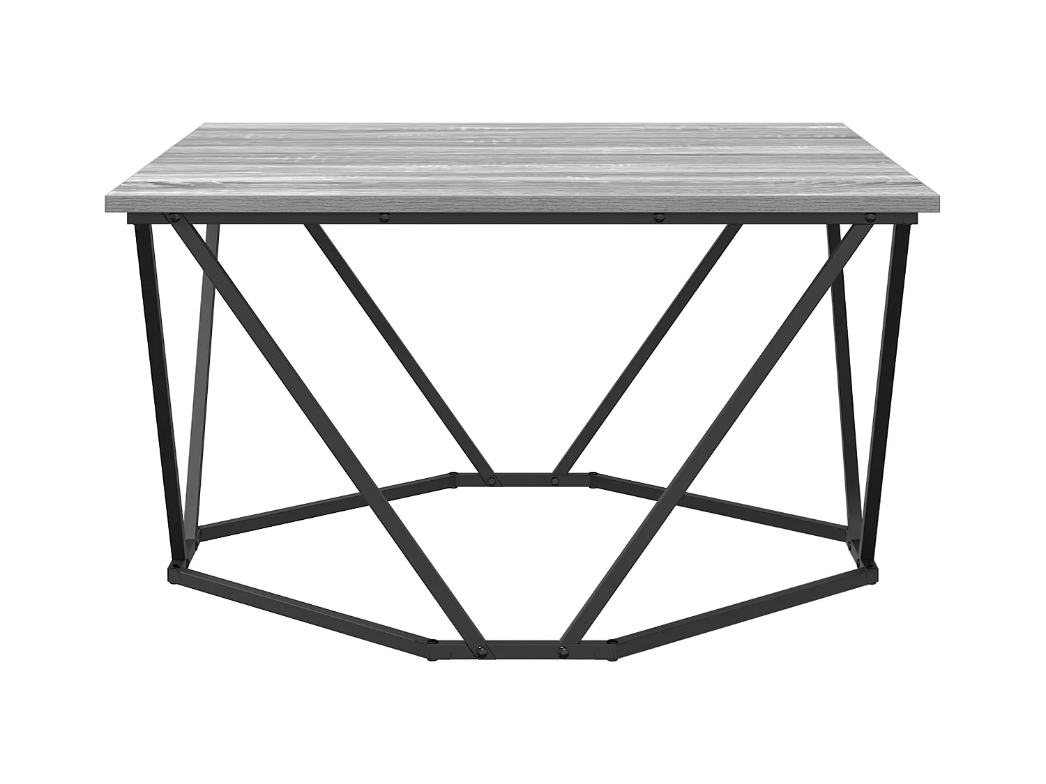 Table basse Grise Sonoma 80x80x45 cm en bois d'ingénierie