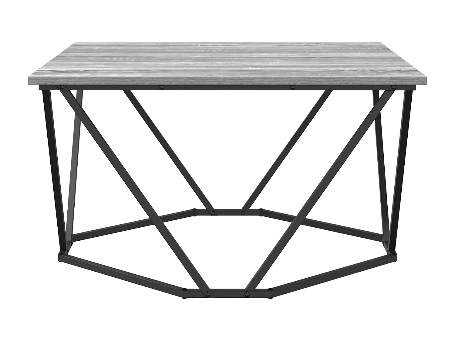 Table basse Grise Sonoma 80x80x45 cm en bois d'ingénierie