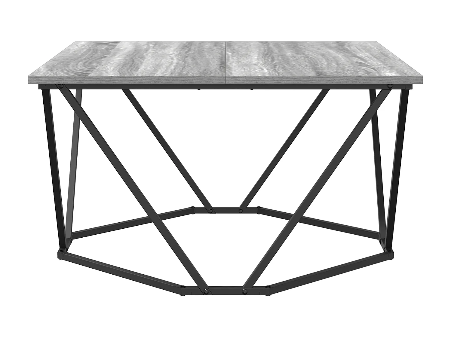 Table basse Grise Sonoma 80x80x45 cm en bois d'ingénierie