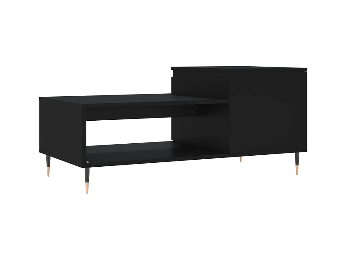 Table basse Noir 100x50x45 cm Bois d'ingénierie
