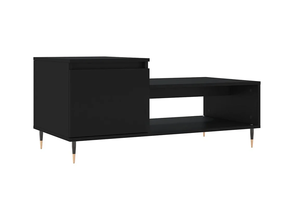 Table basse Noir 100x50x45 cm Bois d'ingénierie