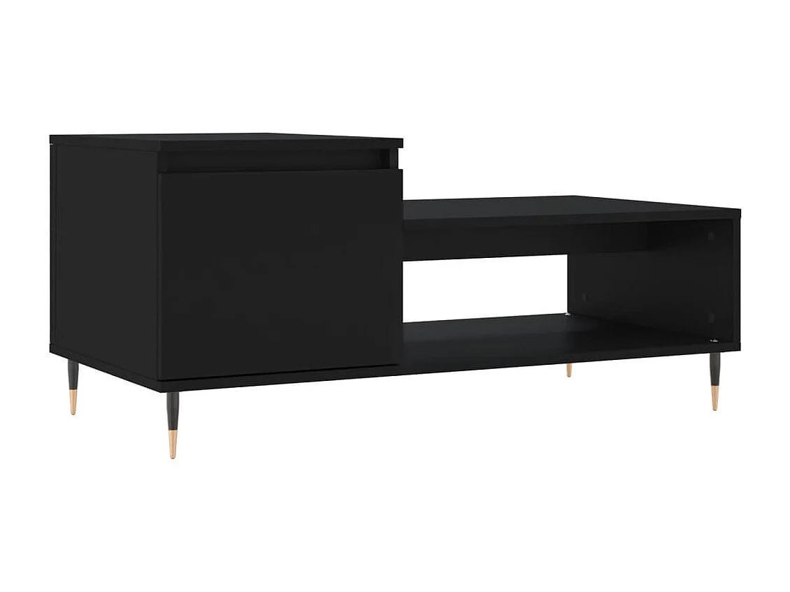 Table basse Noir 100x50x45 cm Bois d'ingénierie