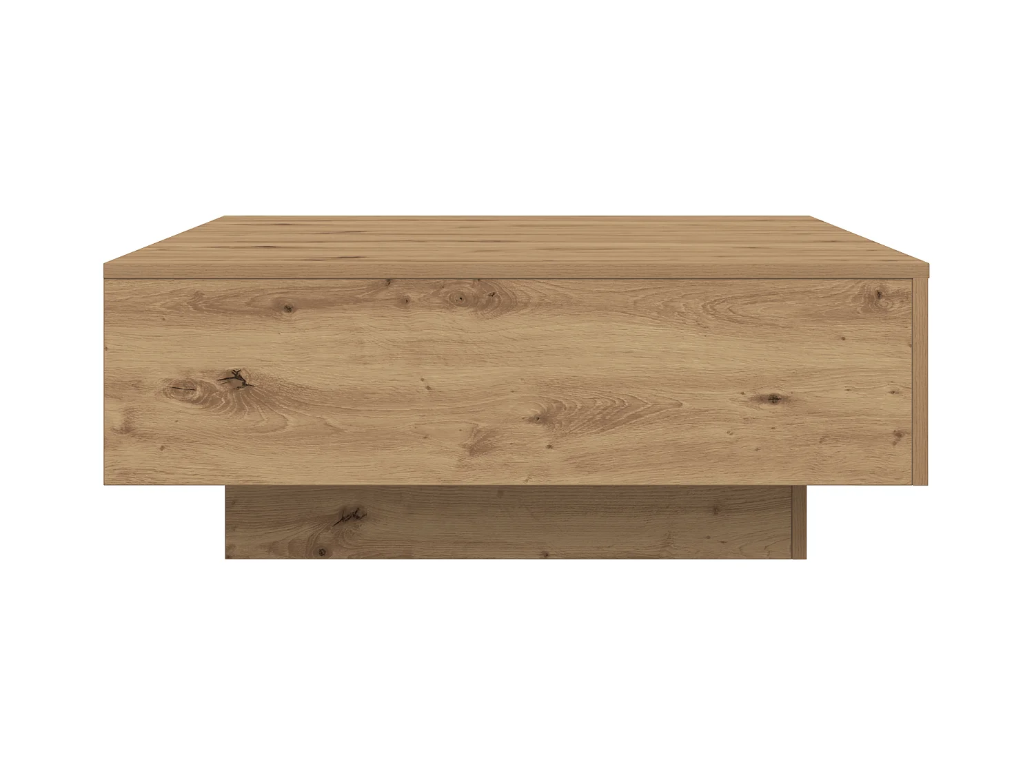 Tavolino con luci LED Artisan rovere 80x80x31 cm