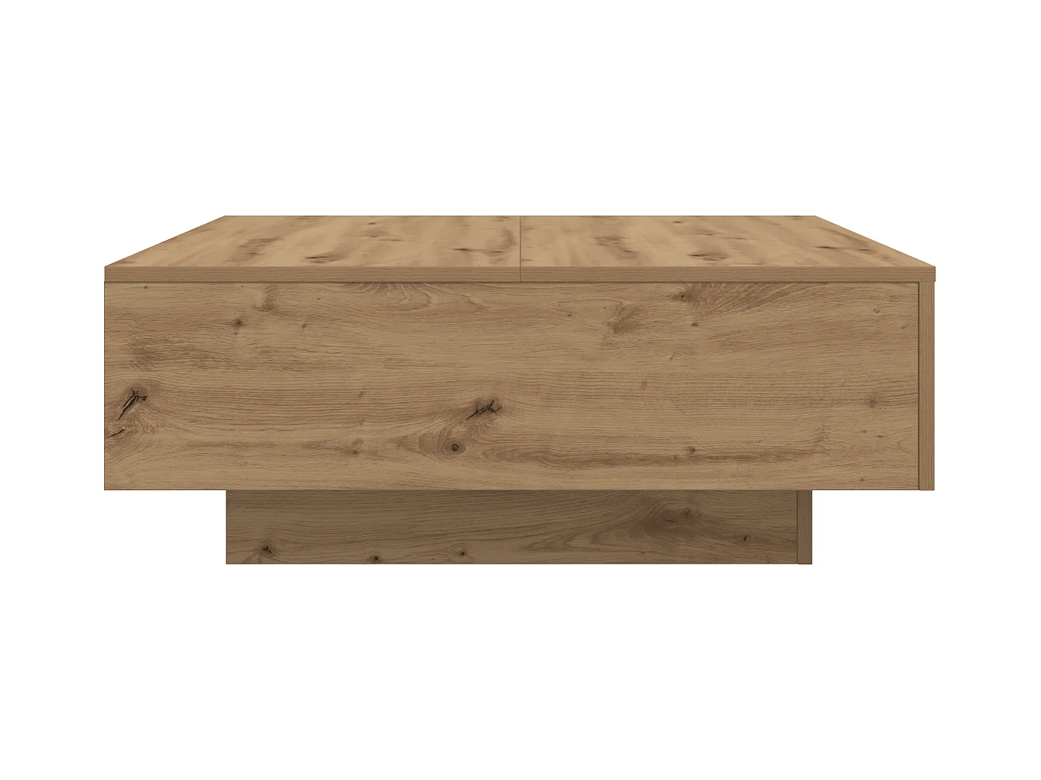 Tavolino con luci LED Artisan rovere 80x80x31 cm