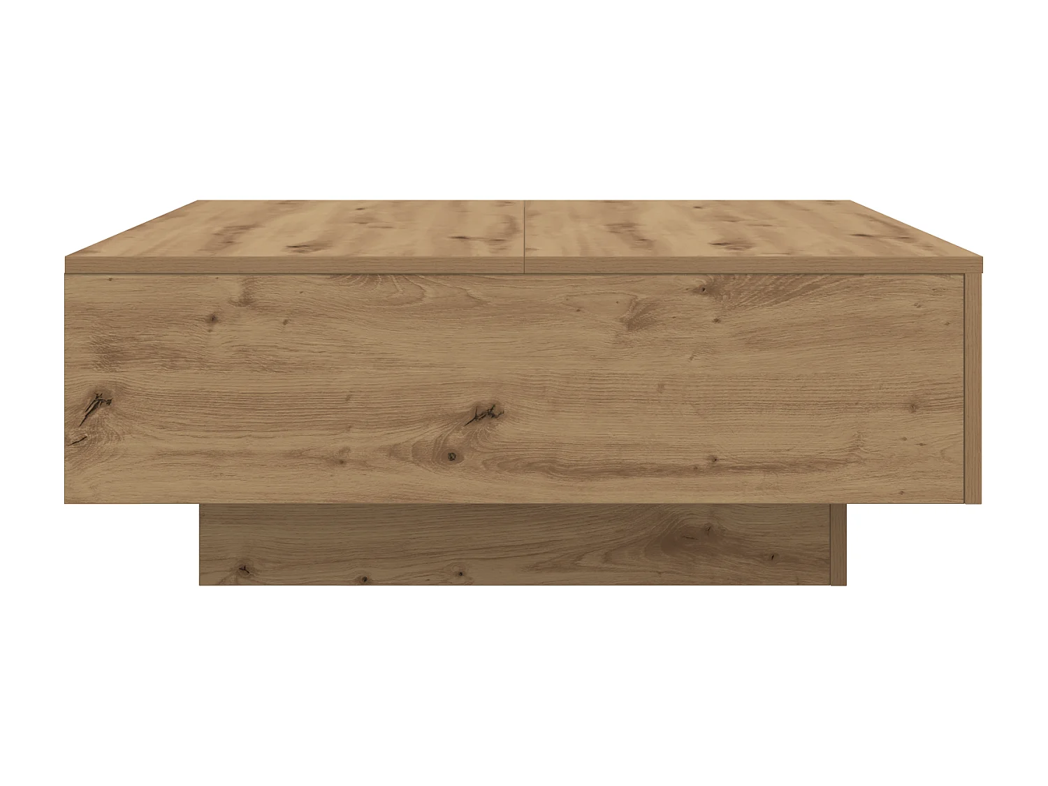 Tavolino con luci LED Artisan rovere 80x80x31 cm