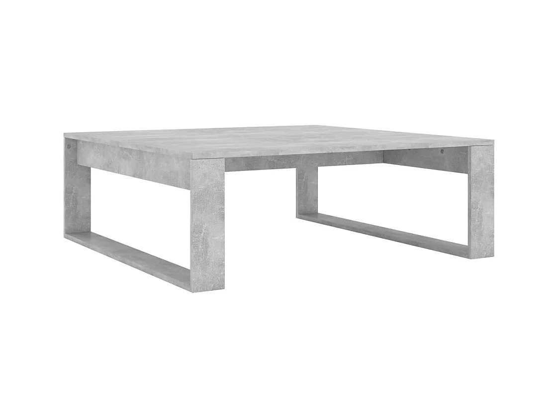 Betongrijze salontafel 100x100x35 cm bewerkt hout