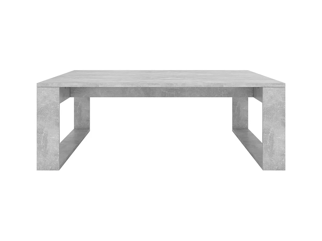 Betongrijze salontafel 100x100x35 cm bewerkt hout