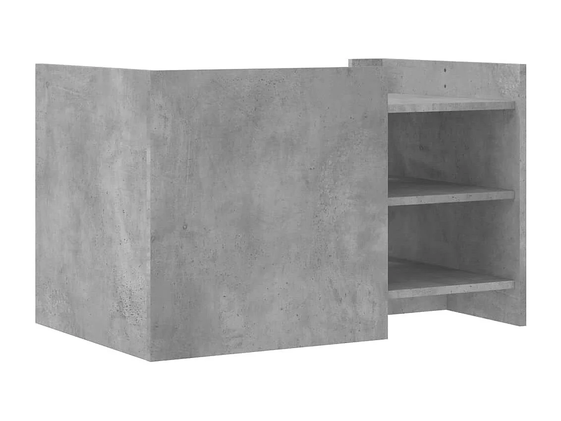 Mesa de centro gris hormigón 80x50x50 cm madera de ingeniería