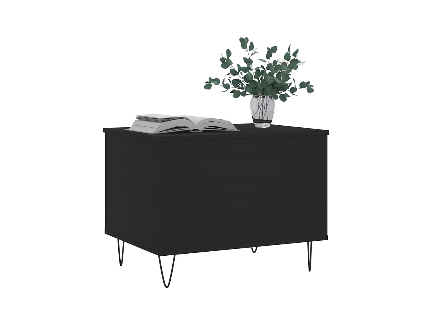 Table basse Noir 60x44,5x45 cm Bois d'ingénierie