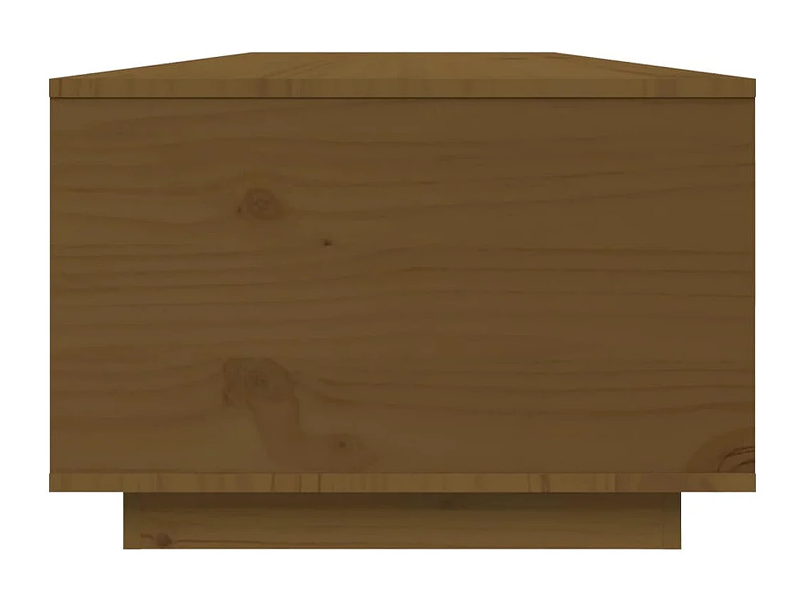 Tavolino da caffè color miele 80x50x35,5 cm in legno massello di pino