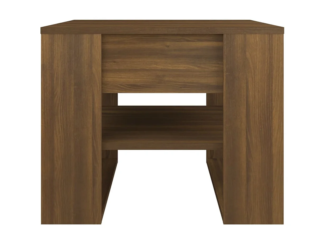 Tavolino da caffè Rovere marrone 55,5x55x45 cm Legno ingegnerizzato
