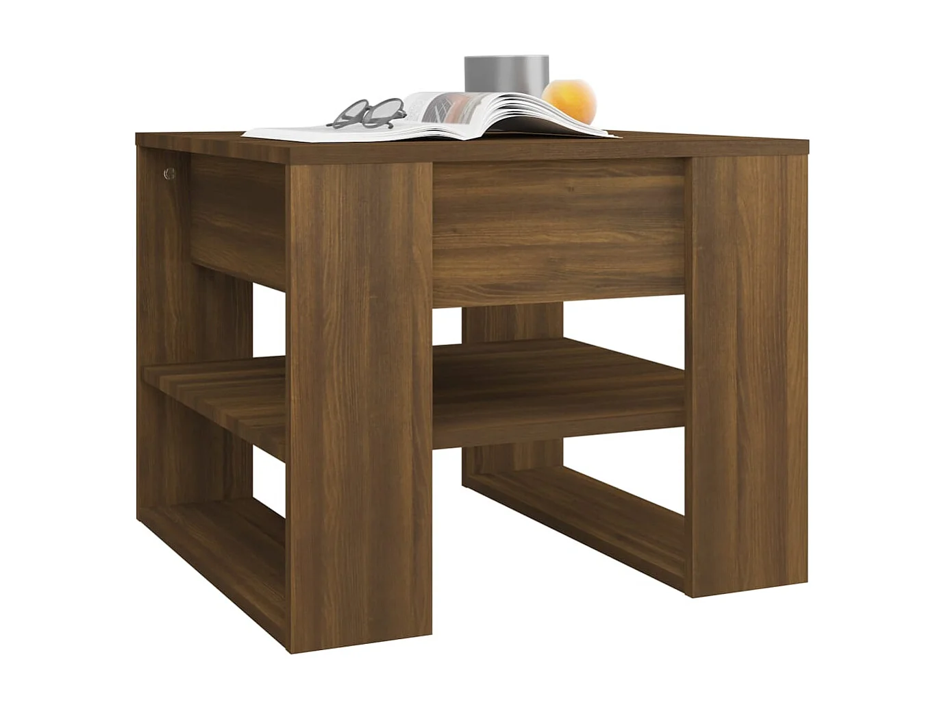 Table basse Chêne marron 55,5x55x45 cm Bois d'ingénierie