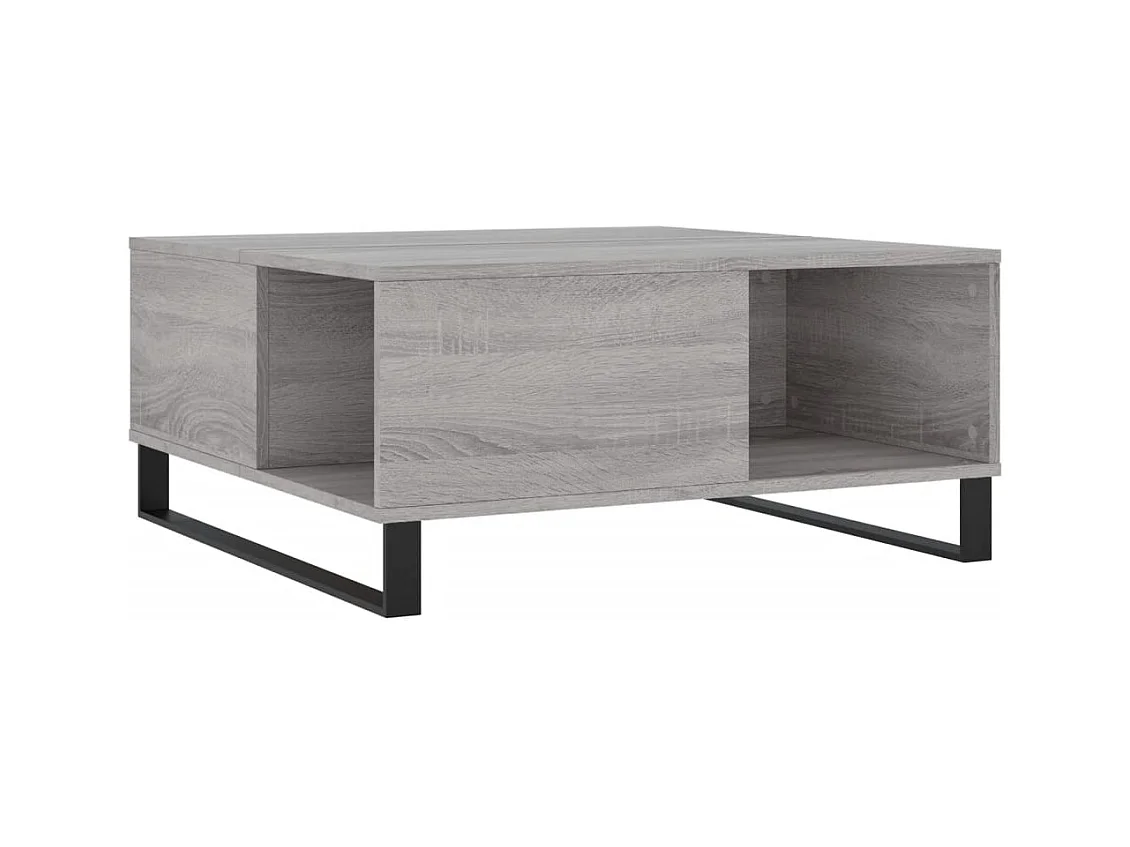 Sonoma salontafel grijs 80x80x36,5 cm bewerkt hout