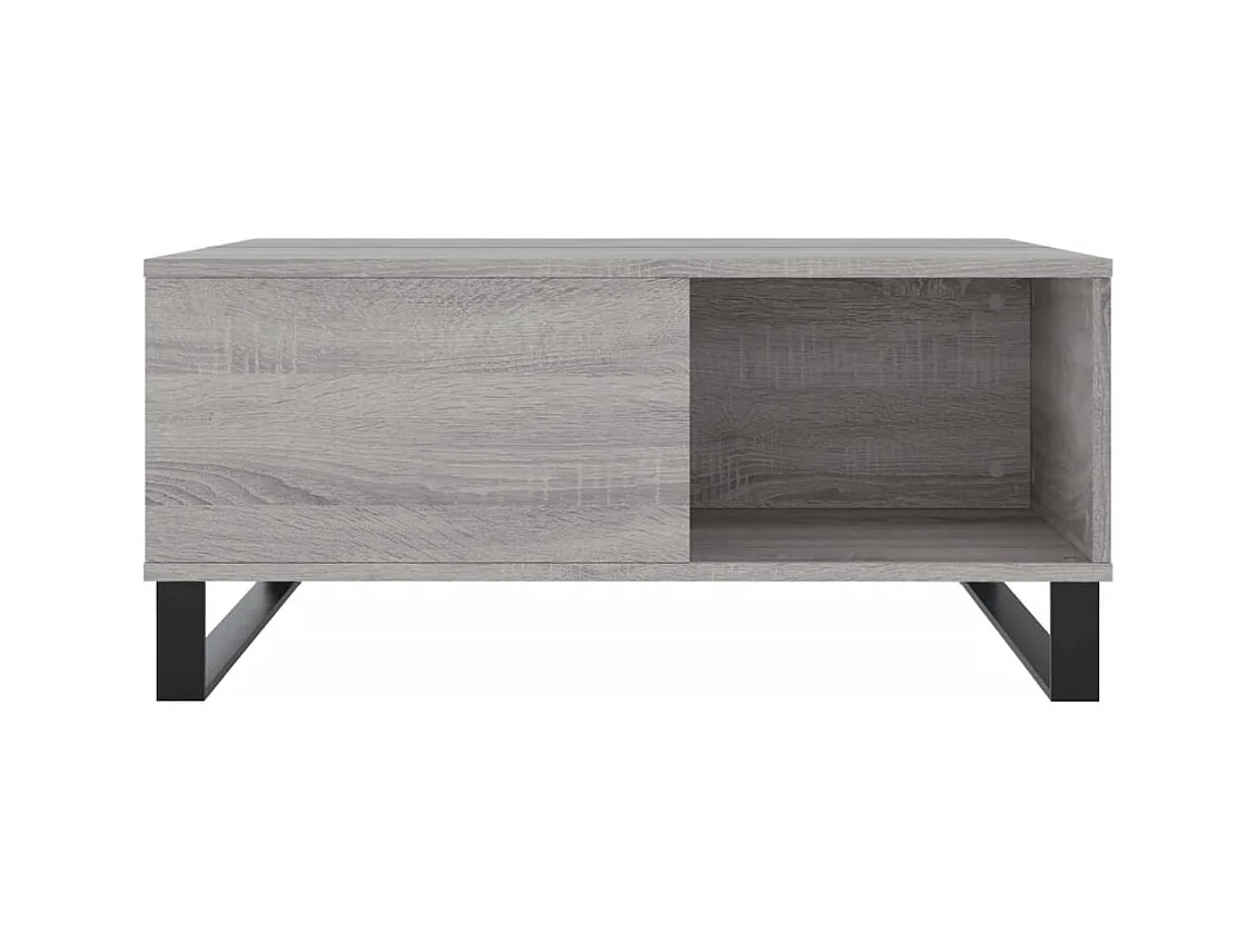 Sonoma salontafel grijs 80x80x36,5 cm bewerkt hout